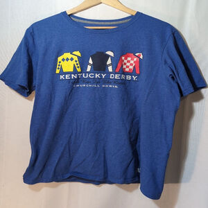 Kentucky Derby 145 Run for the Roses Tee, Size L, Blue